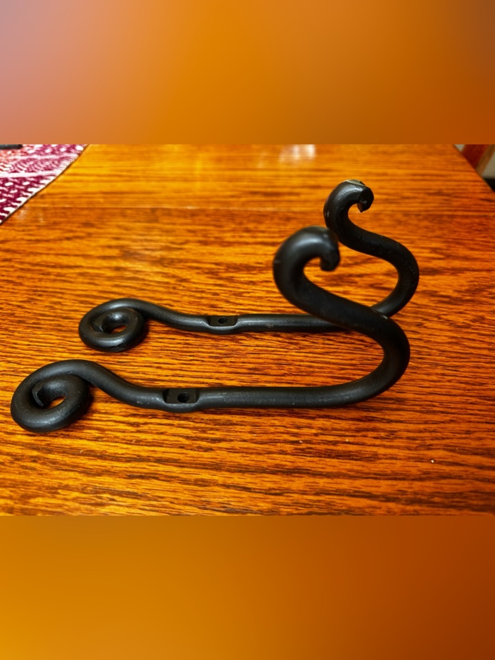 Black Wrought Iron Scroll Tiebacks - Set of 2